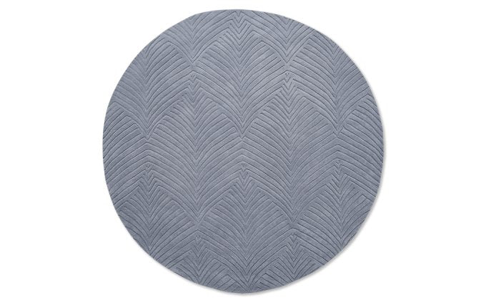 Wedgwood Folia 2.0 Cool Grey Round 38904 rug full flat view