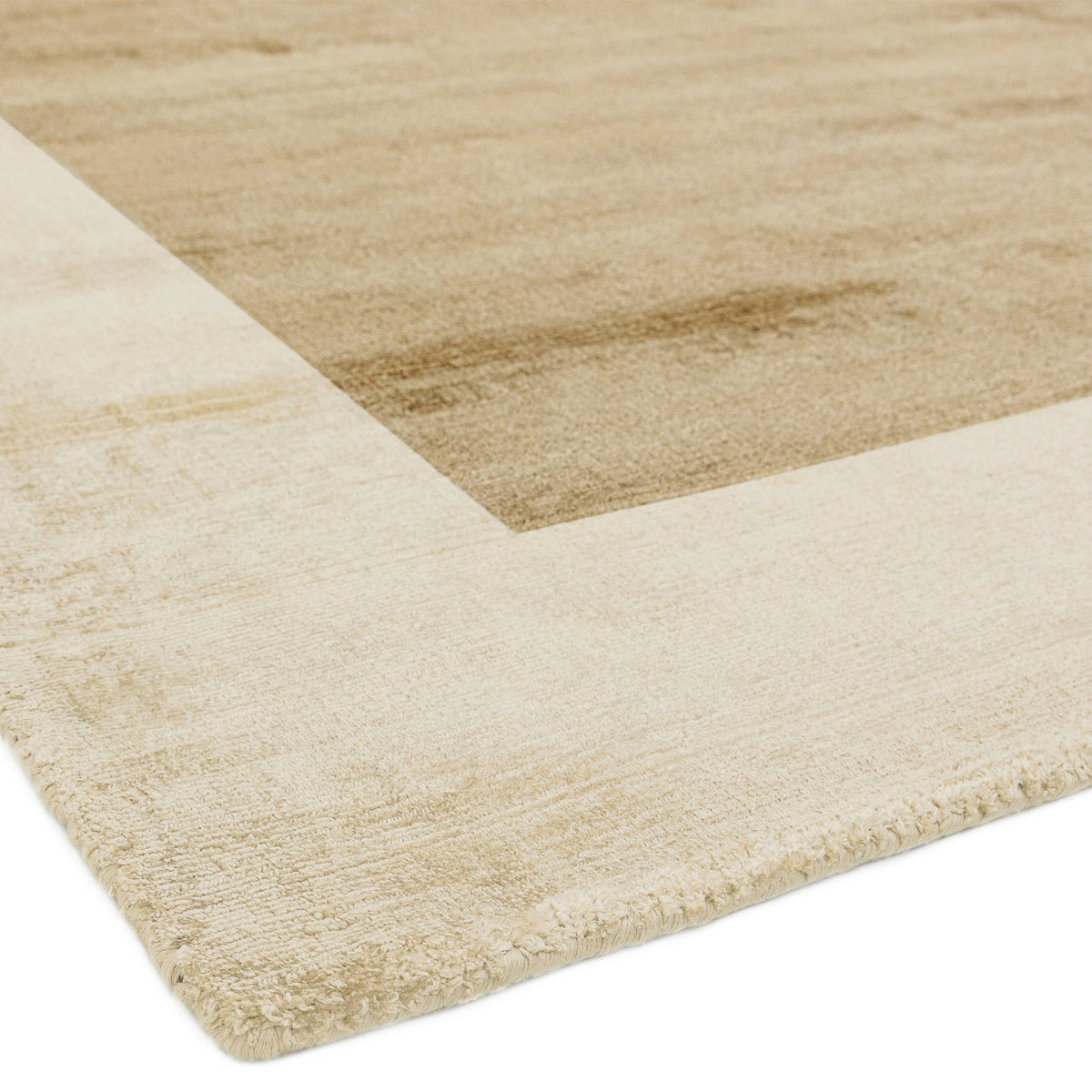 Blade border - champagne putty rug