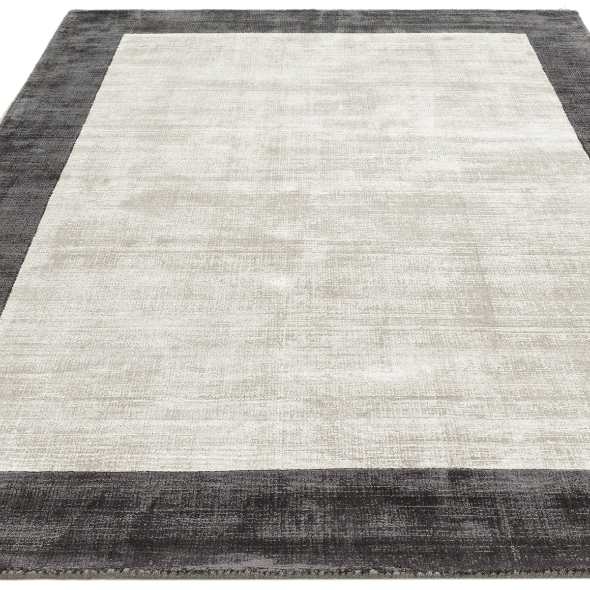 Blade border - Charcoal Silver rug