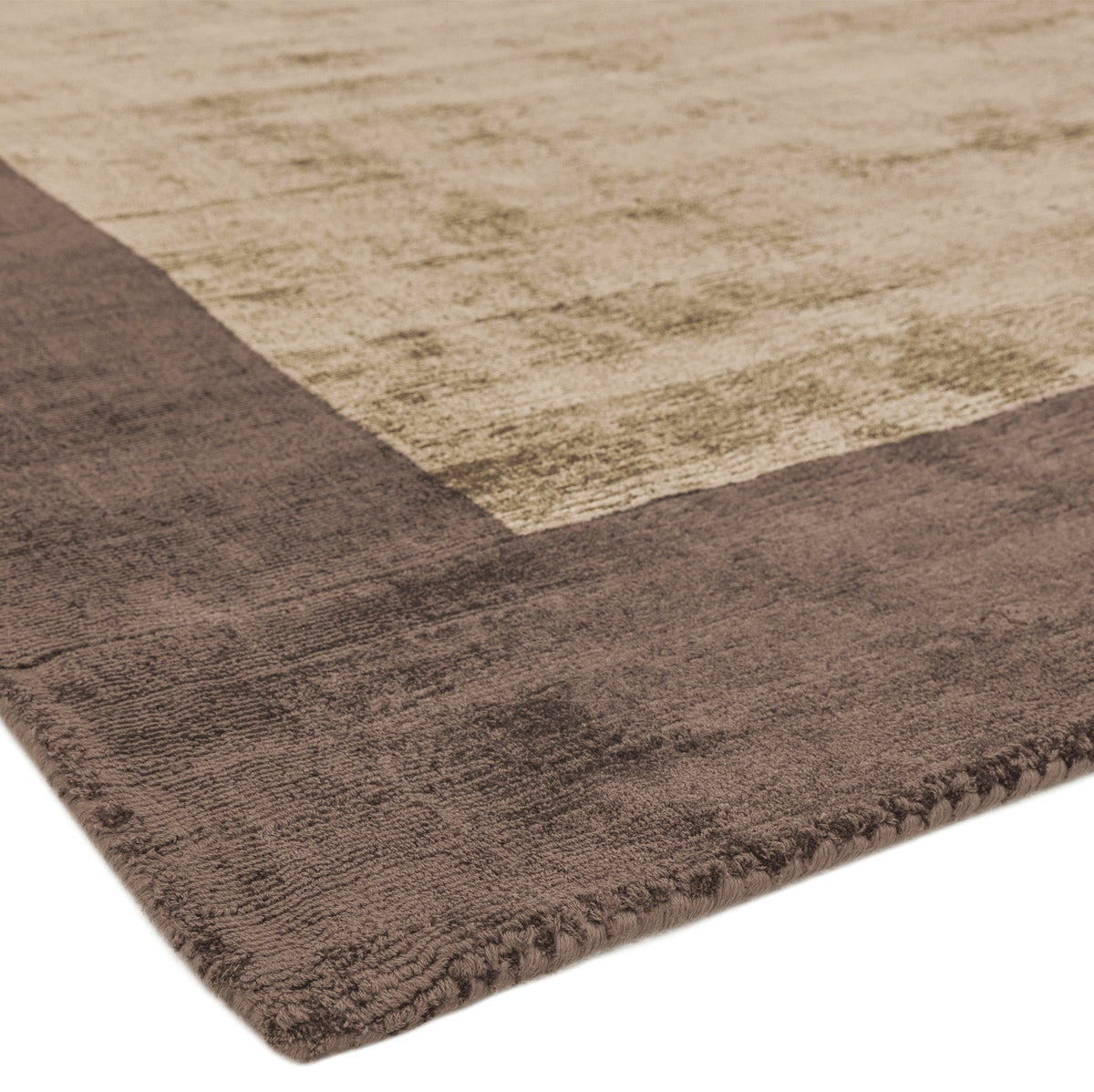 Blade border -Mocha Chocolate rug