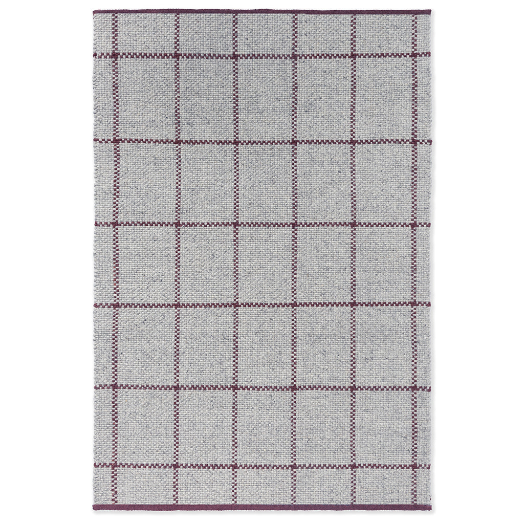 Craft Matter Check Ash Stone Red rug