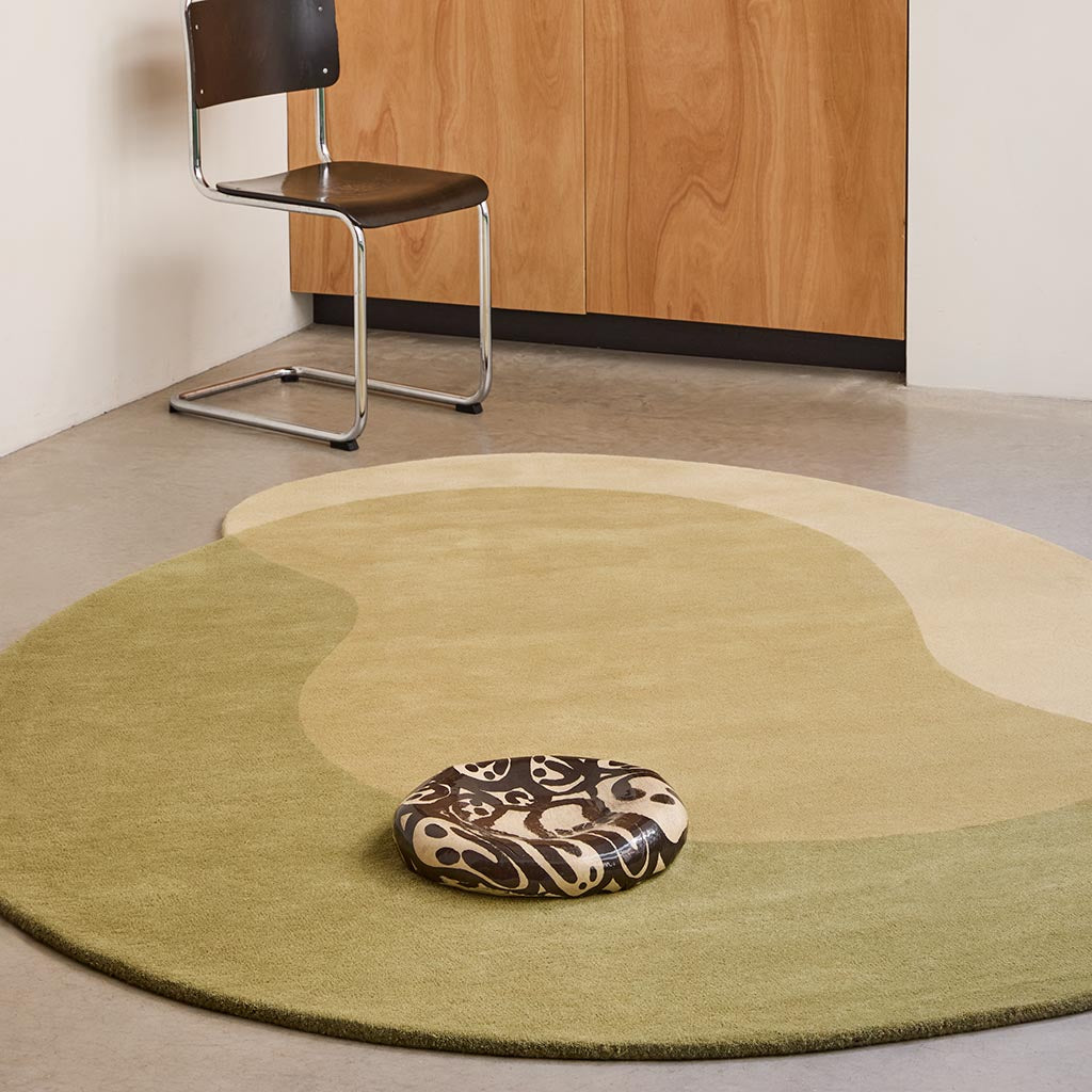 Element Lane Green rug styled in a room setting