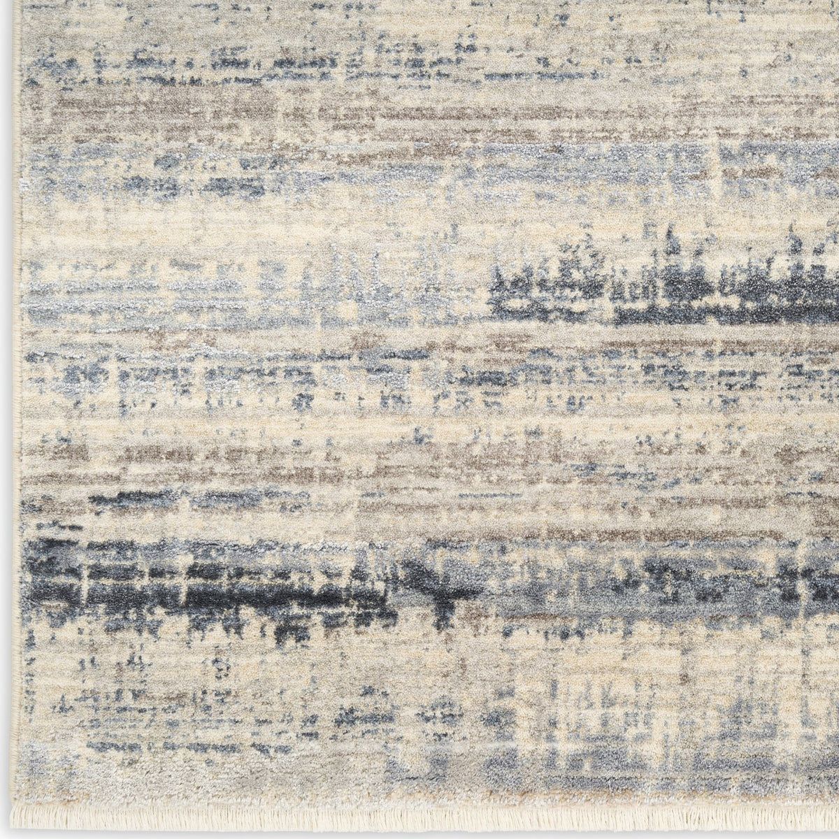 Calvin Klein Drift DRF03 Blue rug corner and pile detail