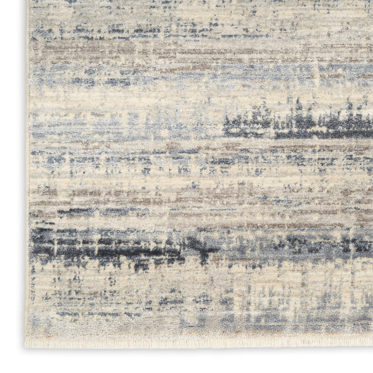 Calvin Klein Drift DRF03 Blue rug fringe detail