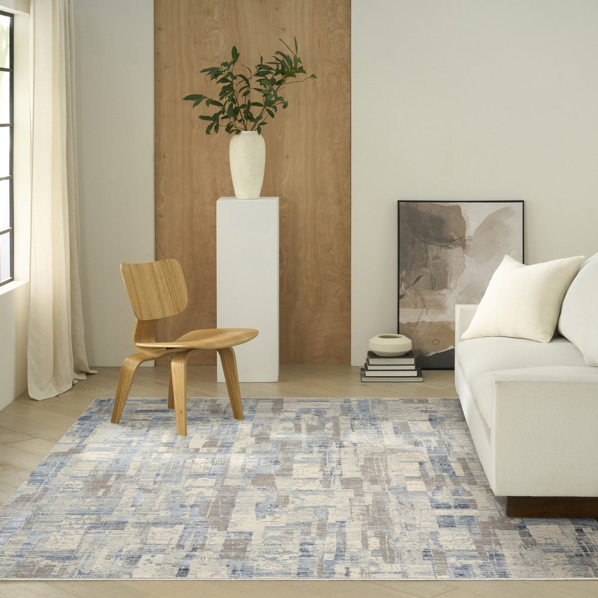 Calvin Klein Drift DRF04 Blue Beige rug in situ