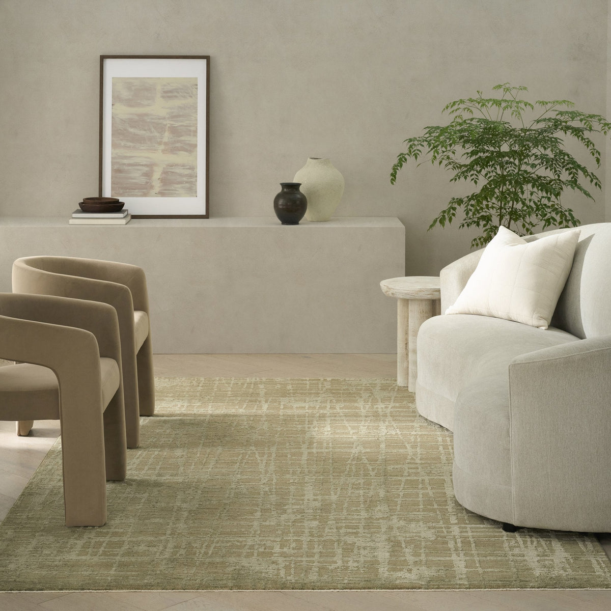 Calvin Klein Latitude LTD01 Green rug in situ