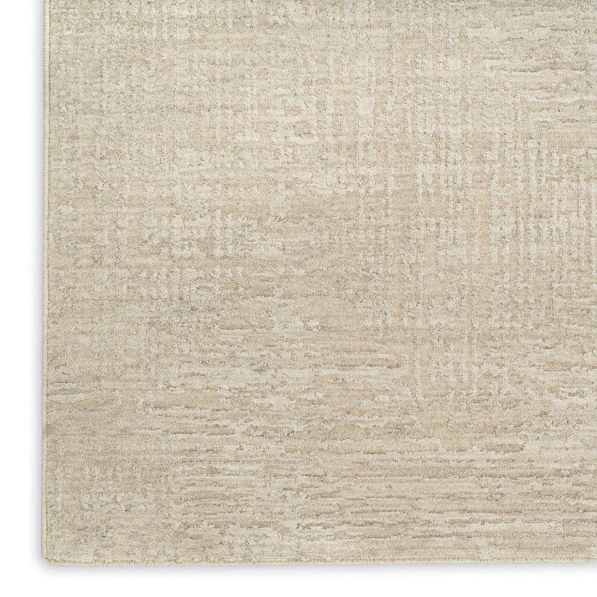 DKNY Madison Square MSQ01 Ivory Beige rug fringe detail