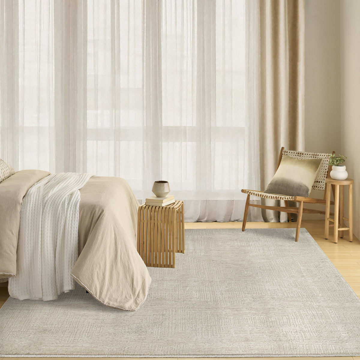 DKNY Madison Square MSQ01 Ivory Beige rug in situ