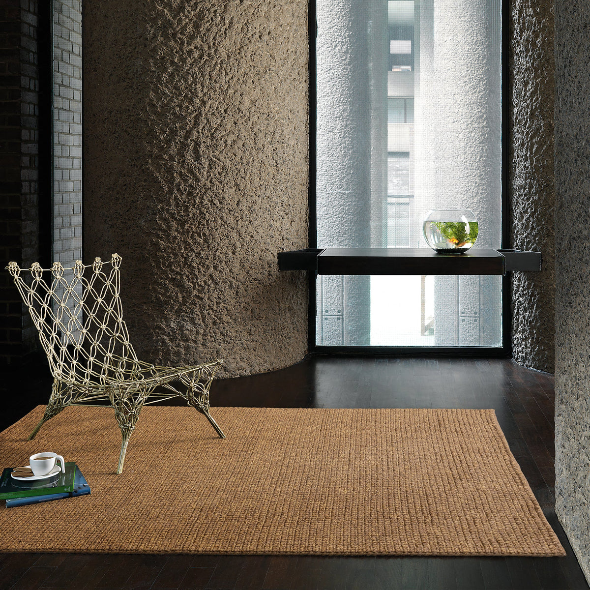 Jute loop Natural rug