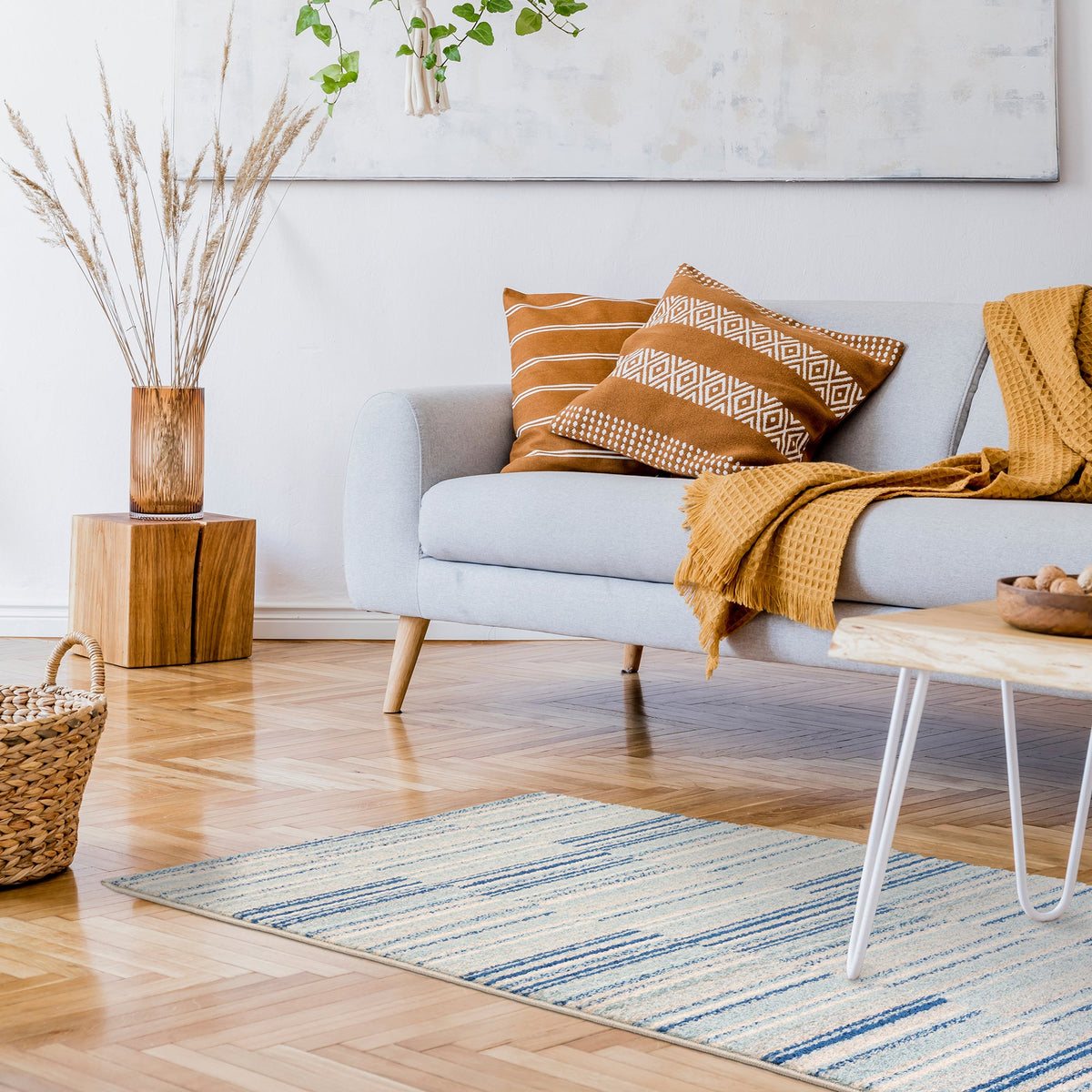 Muse MU05 Blue Stripe rug
