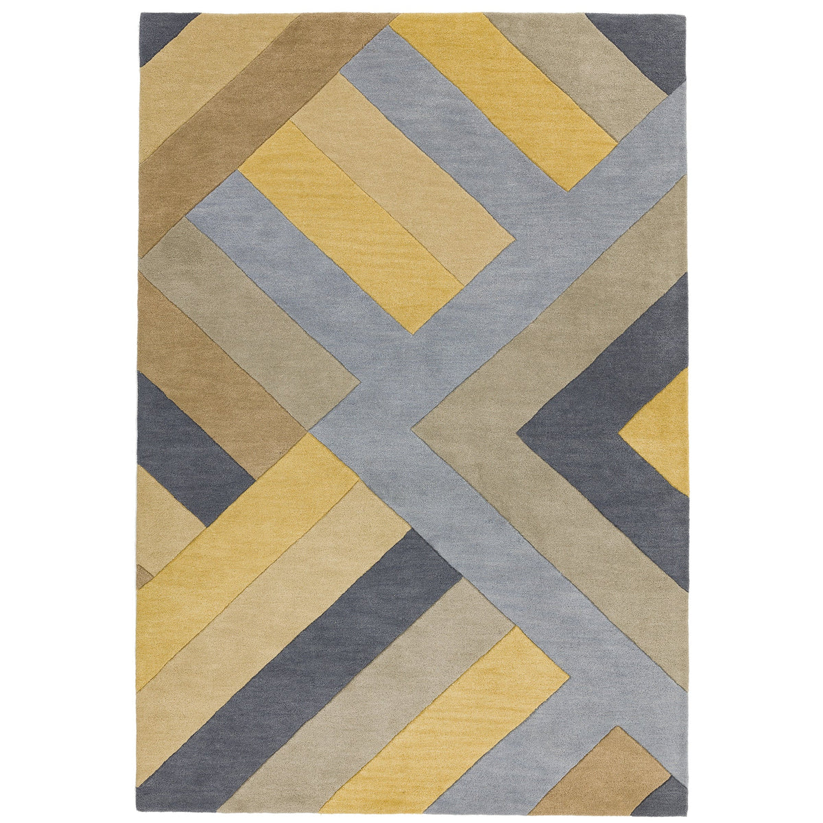 Reef RF02 Big Zig Ochre Grey rug