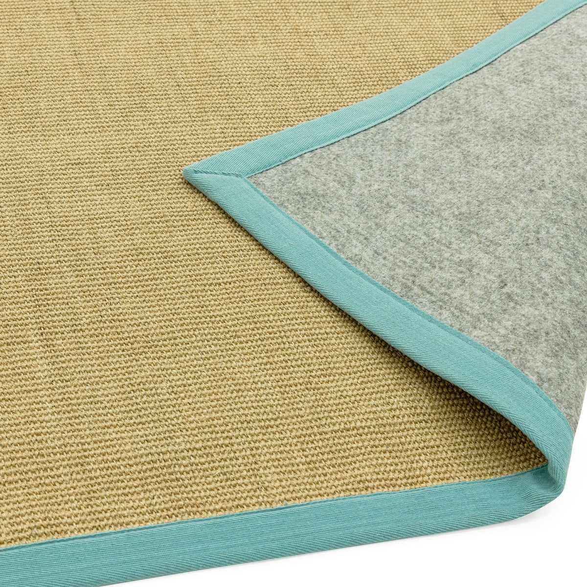 Sisal linen aqua rug