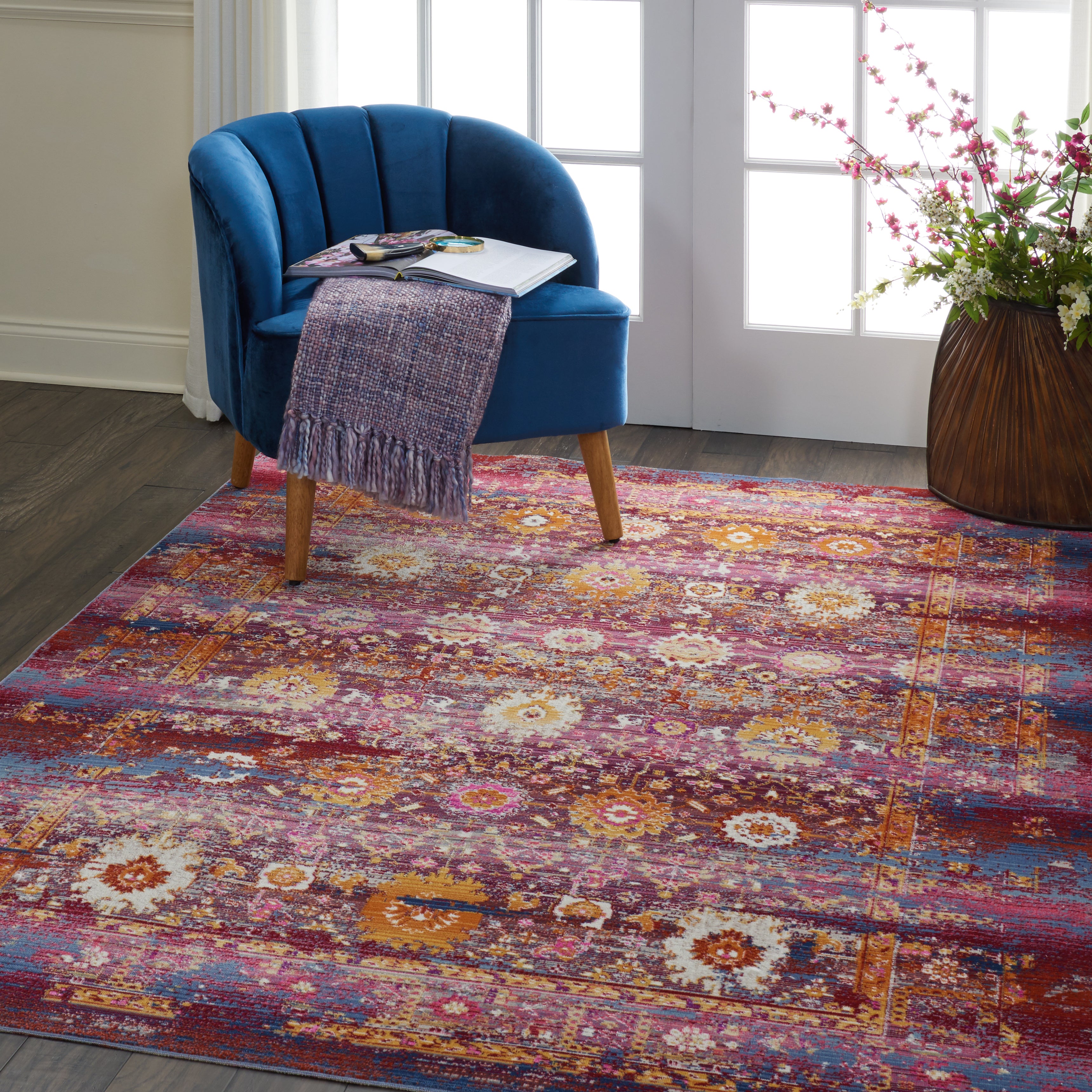 Vintage Kashan VKA 03 Red Multi