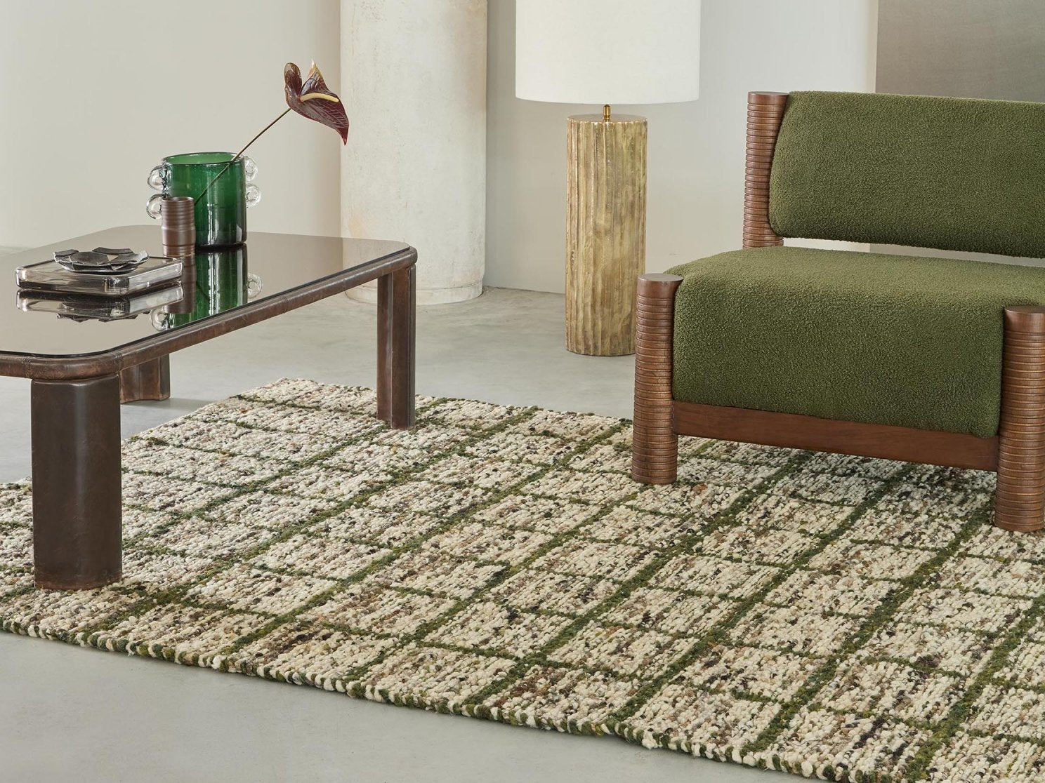 Craft Jack Hunter Green rug reverse side