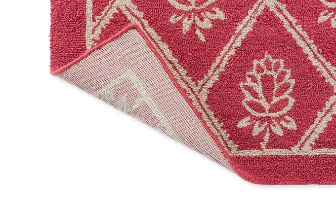 Laura Ashley Porchester Poppy Red outdoor rug backing