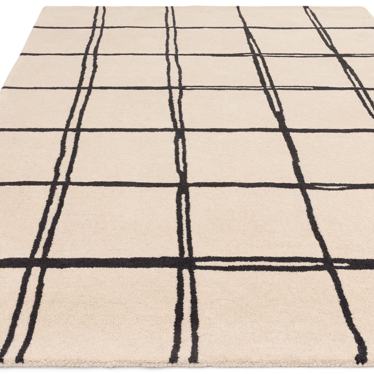 Albany Grid Monochrome rug