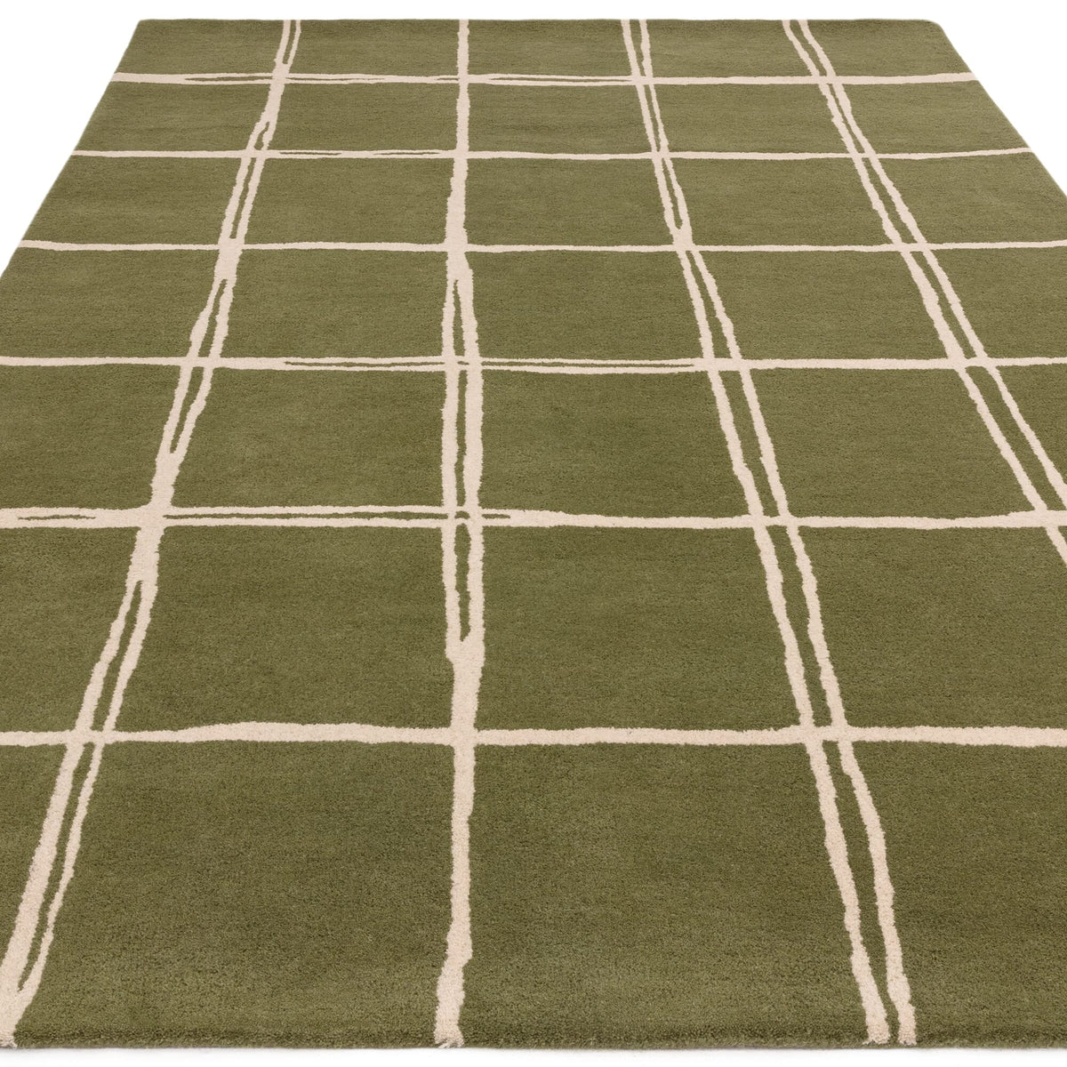 Albany Grid Olive rug