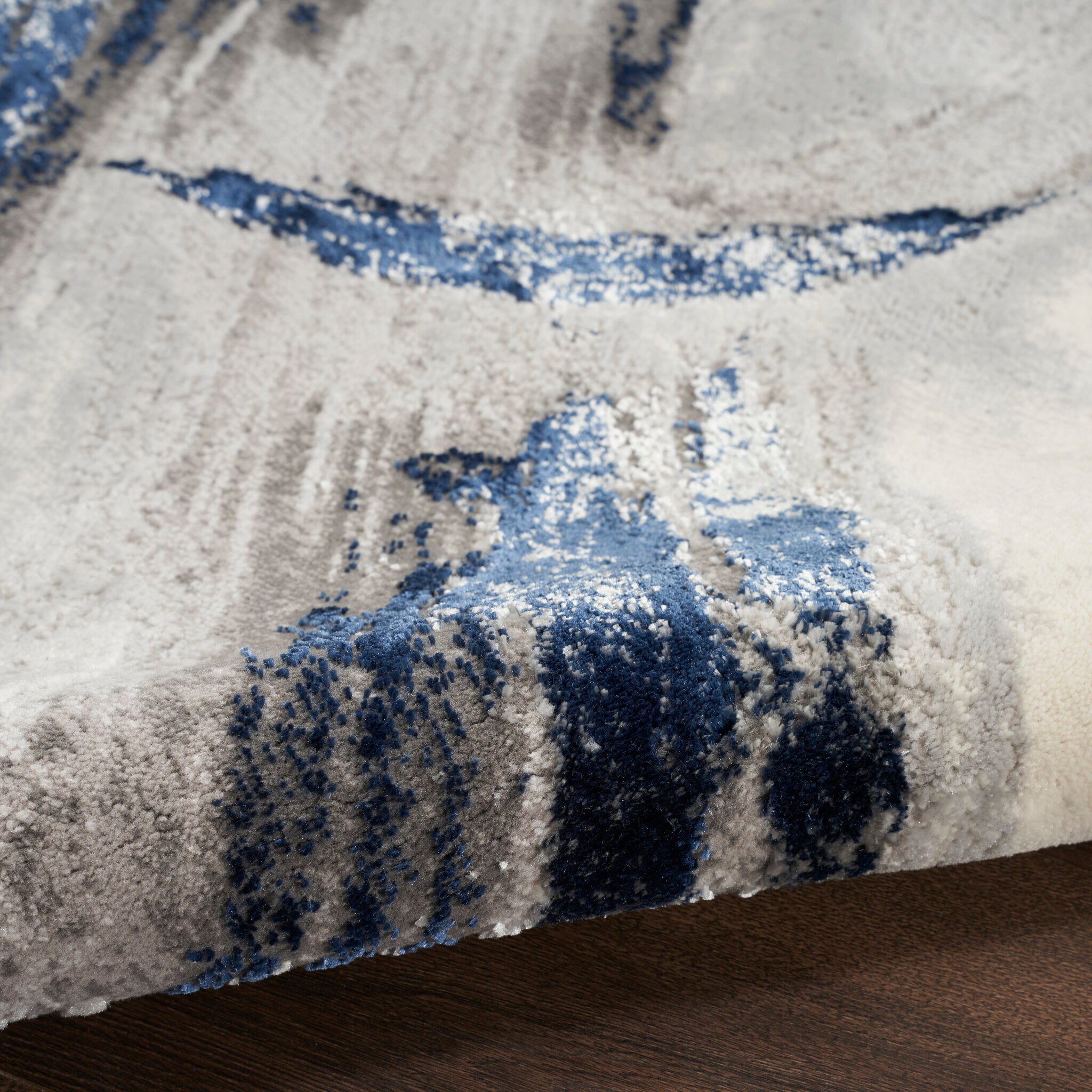 Brushstrokes BSK02 Grey Navy rug