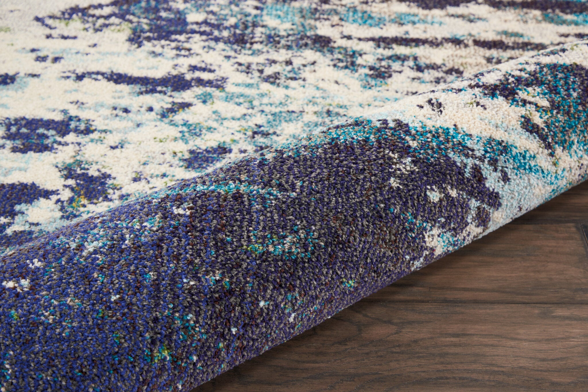 Celestial CES02 Ivory Teal Blue rug