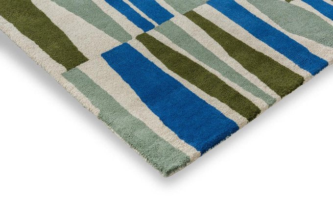 Scion Saku Olive rug corner detail