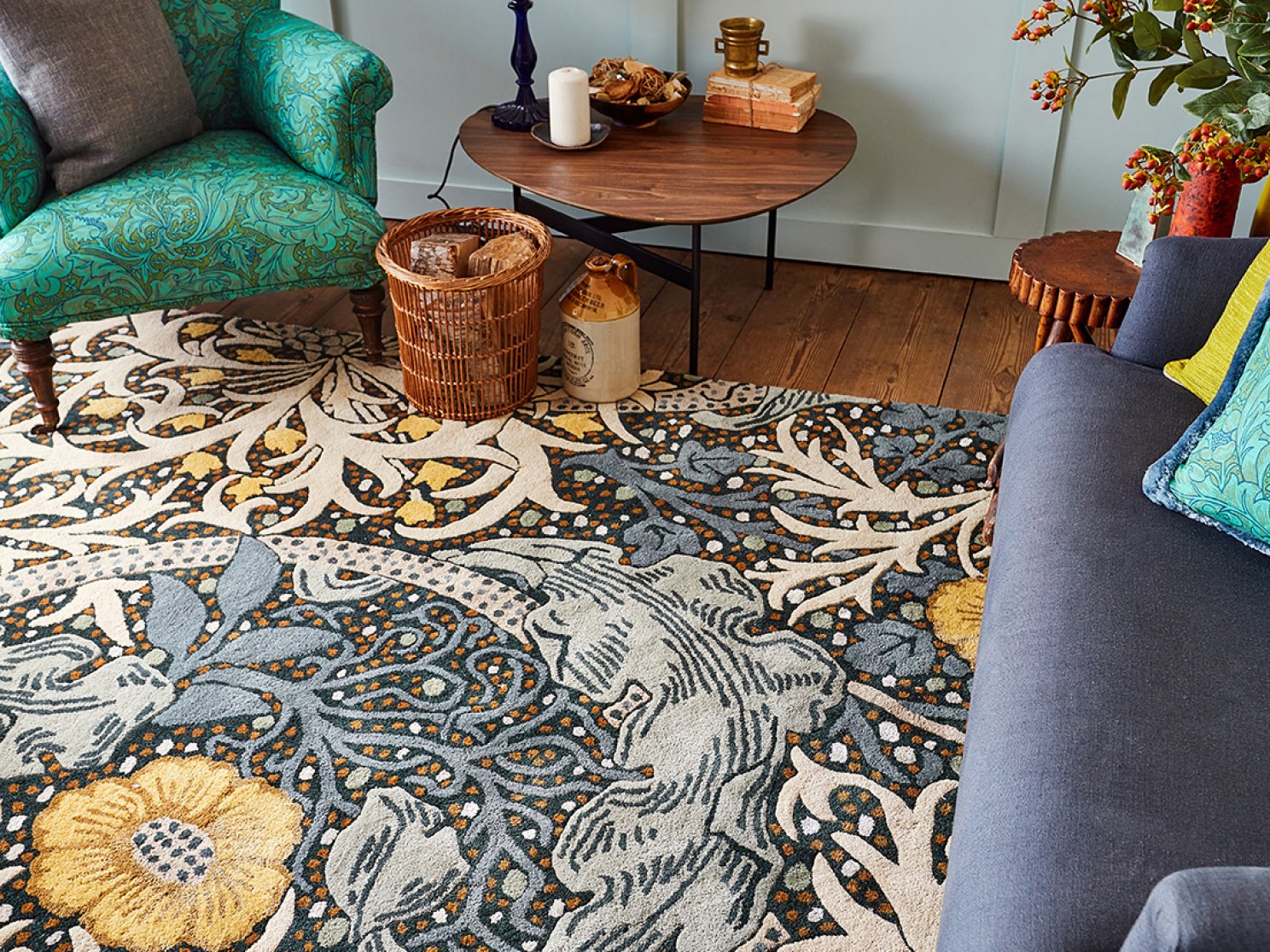 Morris & Co Seaweed Teal  127008