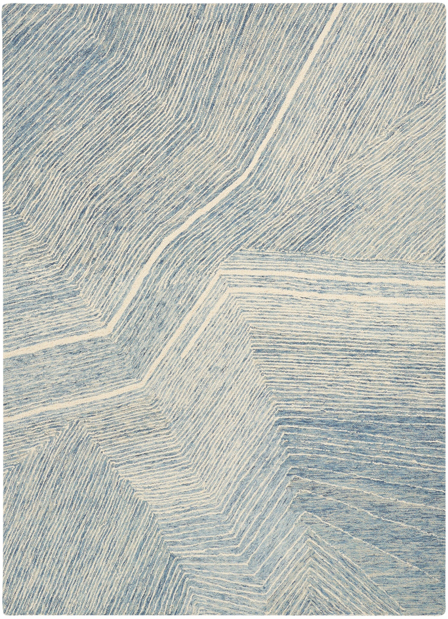 DKNY Pure Angles ANG 01 Ivory Blue rug