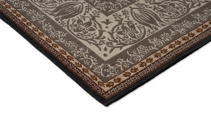 Morris & Co Borage Grey rug corner detail