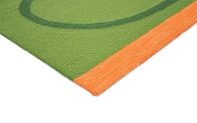 Orla Kiely Giant Linear Stem Seagrass outdoor rug corner detail