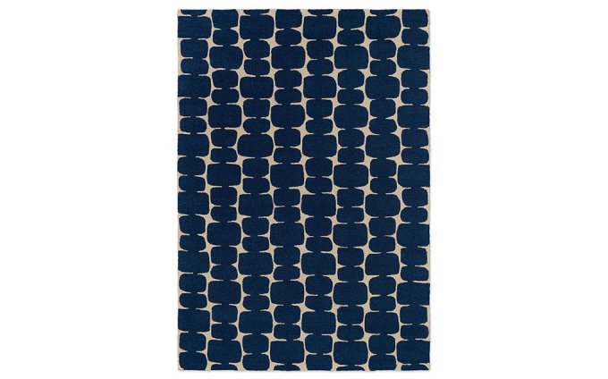 Scion Little Lohko Indigo rug full flat view