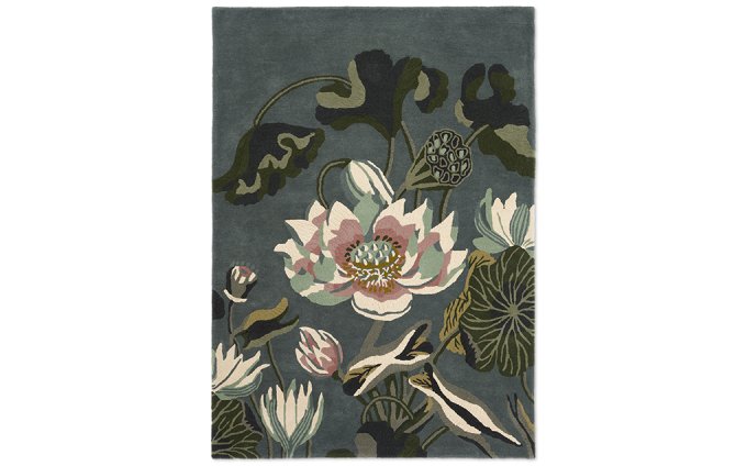 Wedgwood Waterlily Midnight Pond 38608 rug full flat view