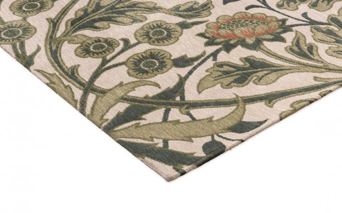 Morris & Co Hyacinth Natural rug corner detail