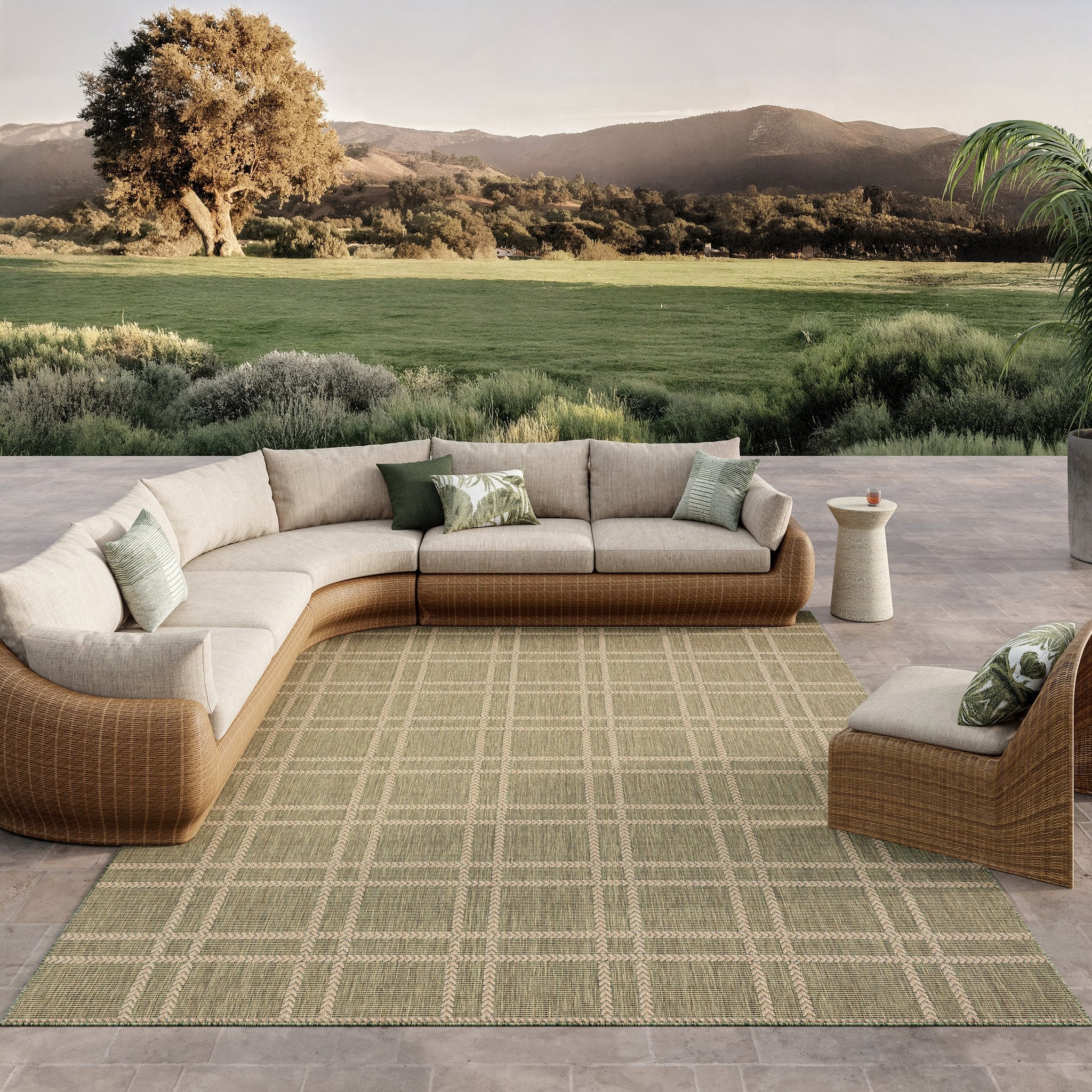 Horizon Indoor Outdoor HOZ 04 Green rug