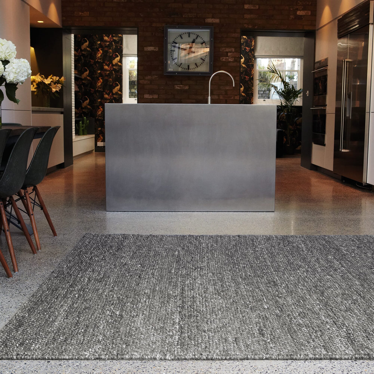 Katherine Carnaby Coast Charcoal CS01 rug in a living room