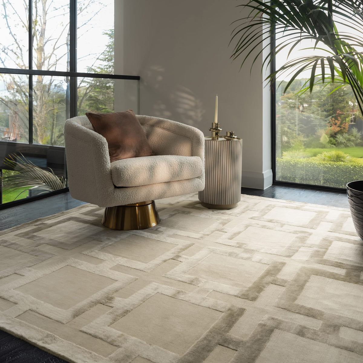Katherine Carnaby Eaton Biscuit rug in a living room