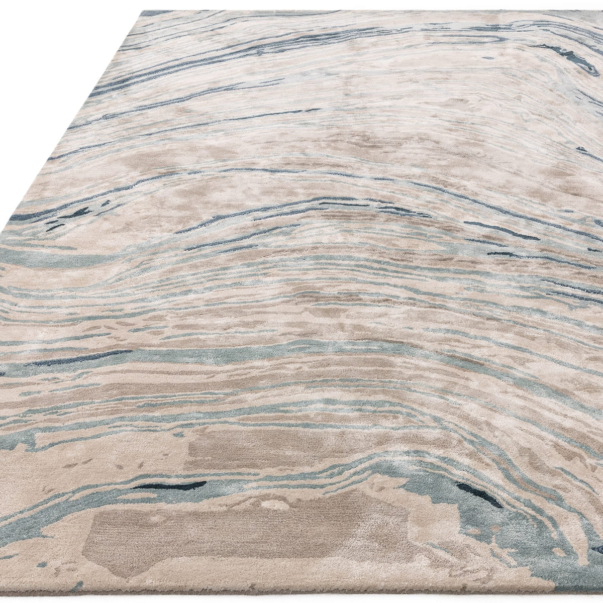 Katherine Carnaby Tuscany Azzurro Marble rug styled in a room setting