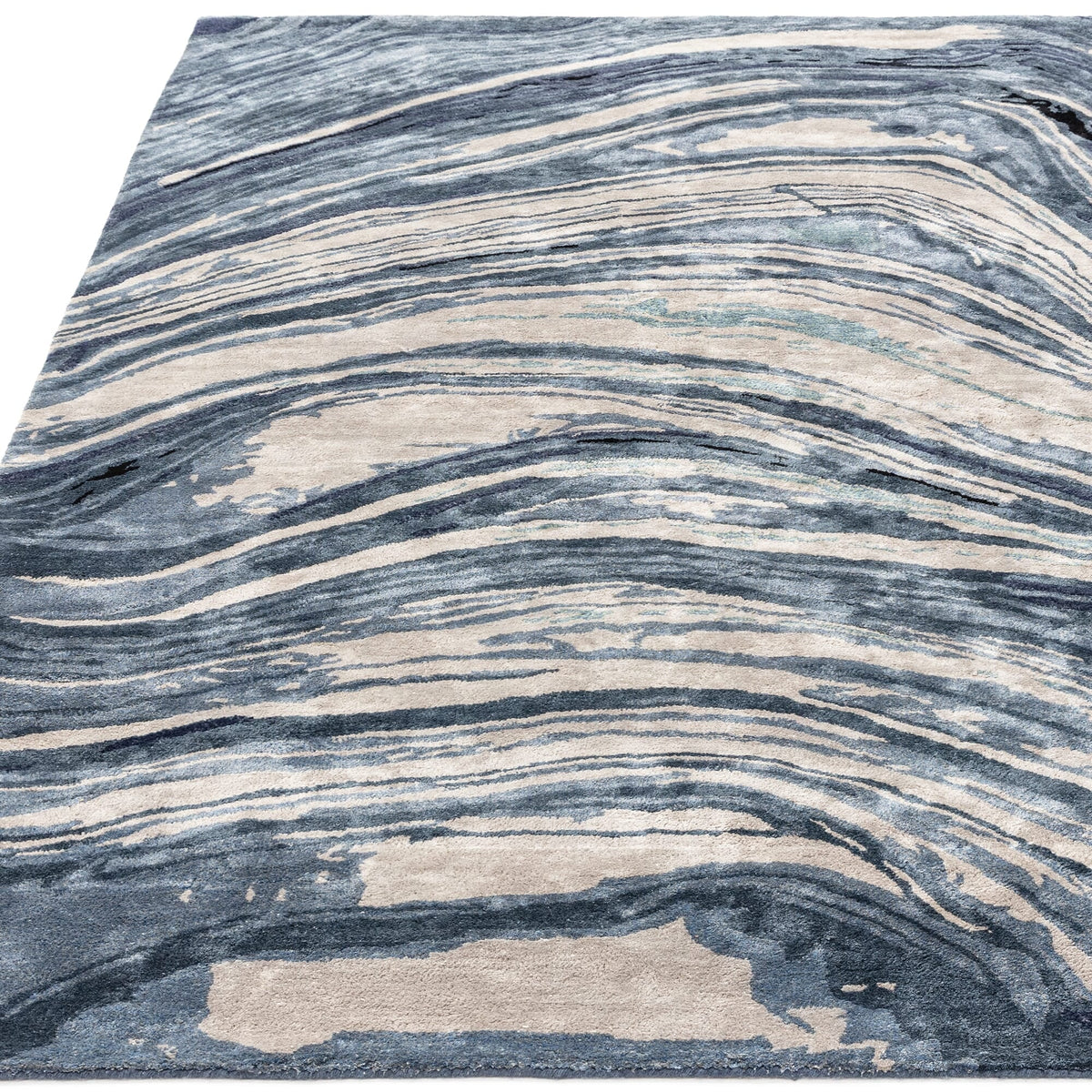 Katherine Carnaby Tuscany Lazulite Marble rug styled in a room setting