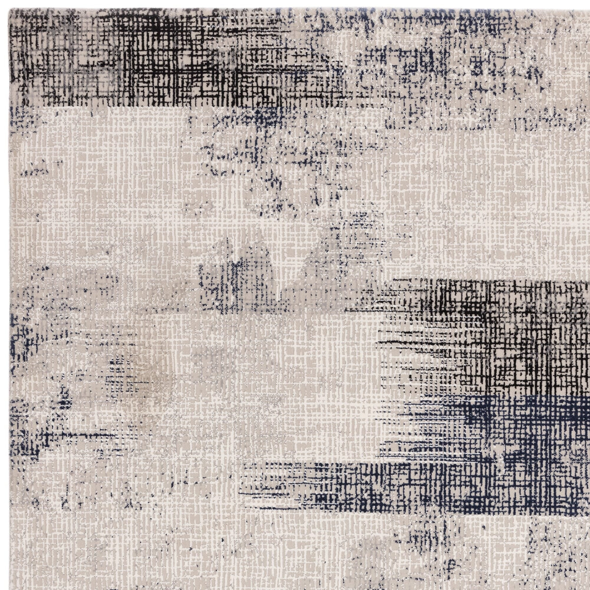 Kuza Lines Navy rug