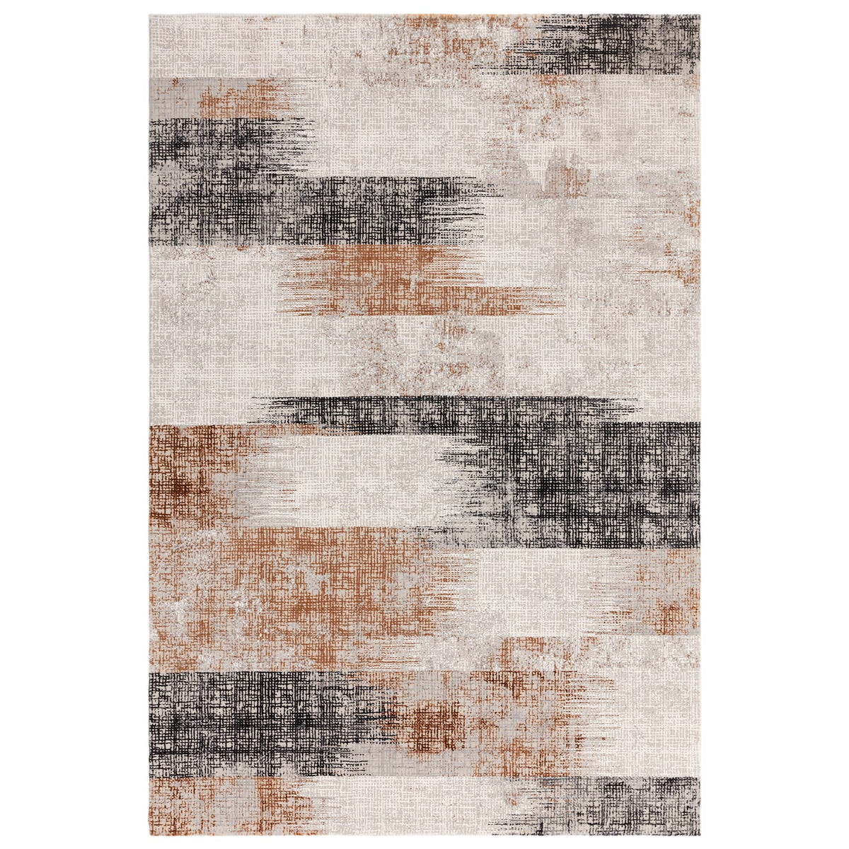 Kuza Lines Terracotta rug
