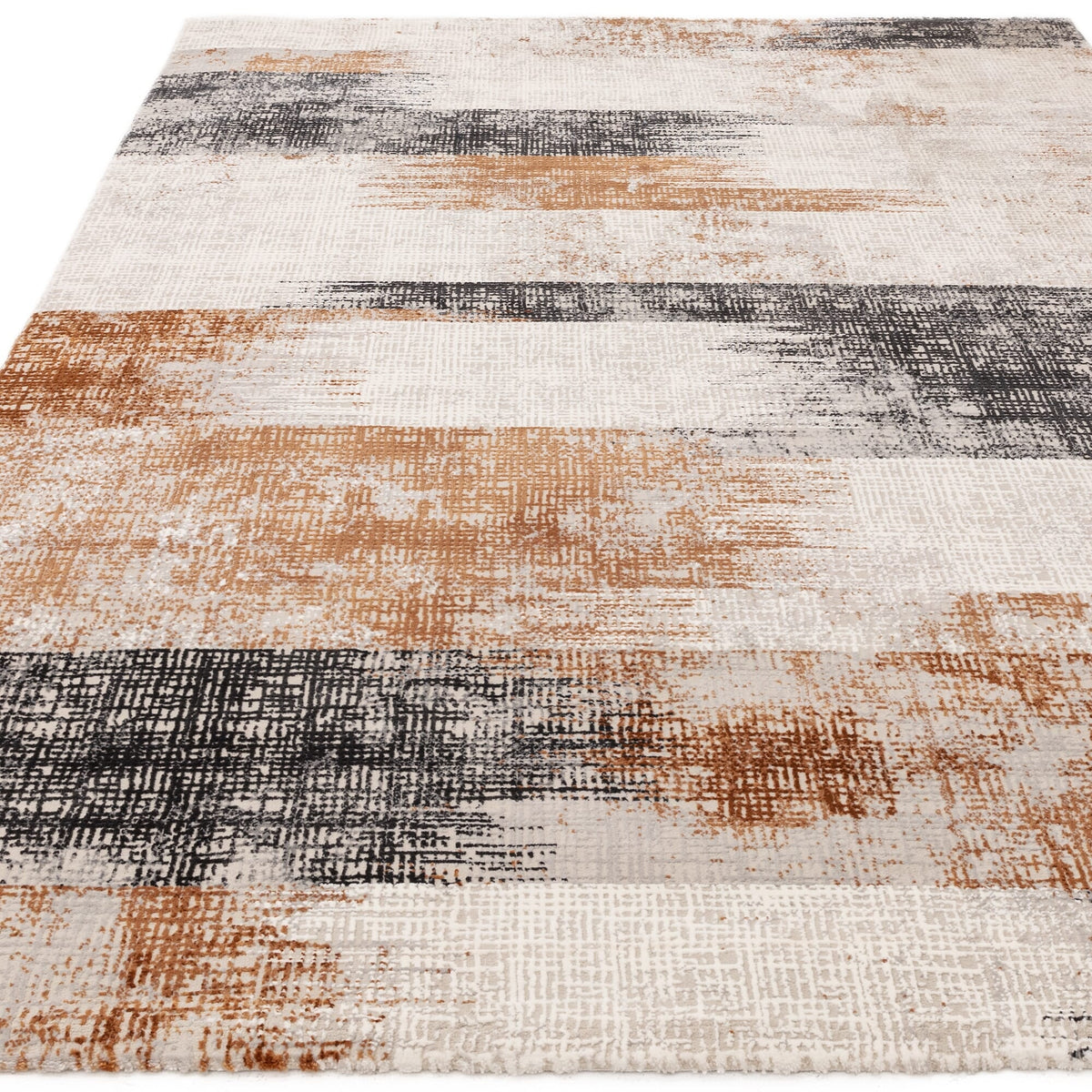 Kuza Lines Terracotta rug