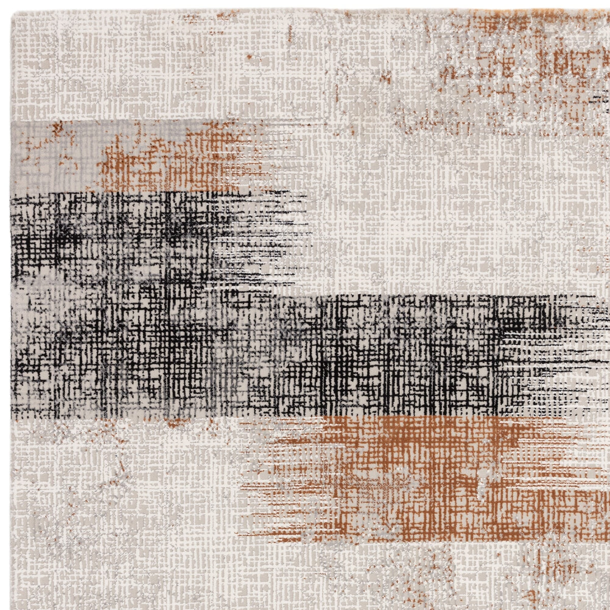 Kuza Lines Terracotta rug