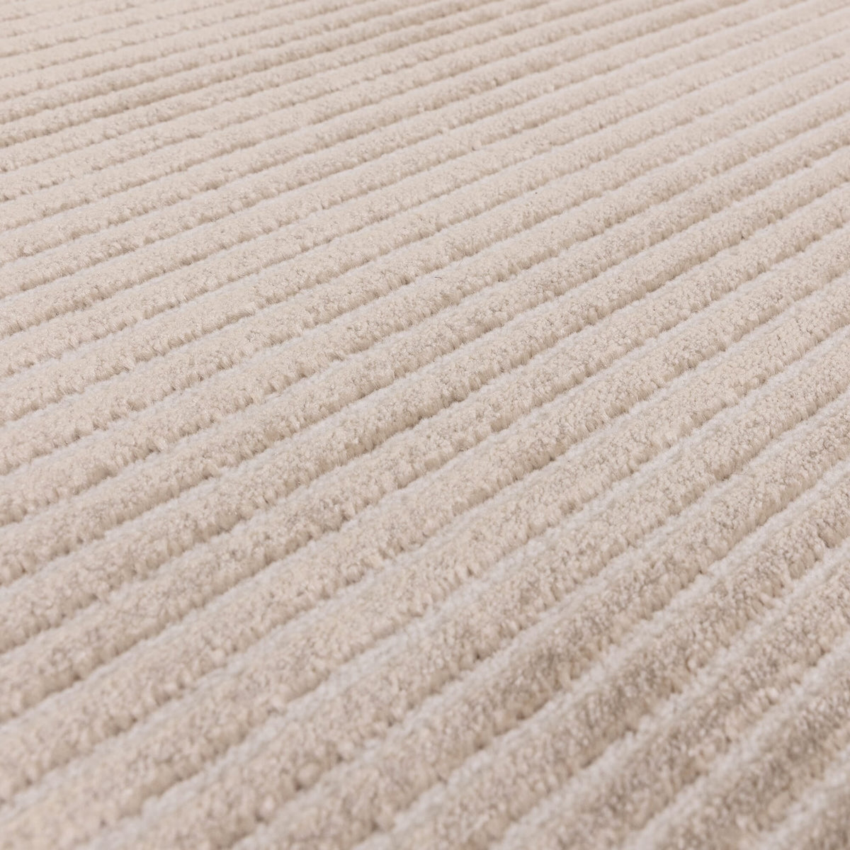Kuza Plain Stripe Beige rug