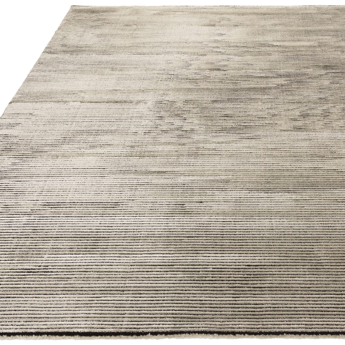 Kuza Plain Stripe Khaki rug