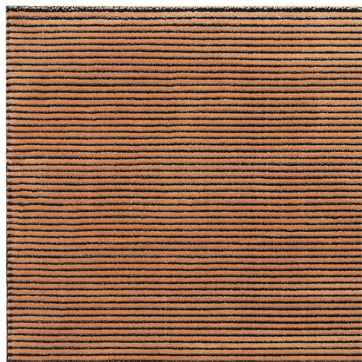 Kuza Plain Stripe Terracotta rug