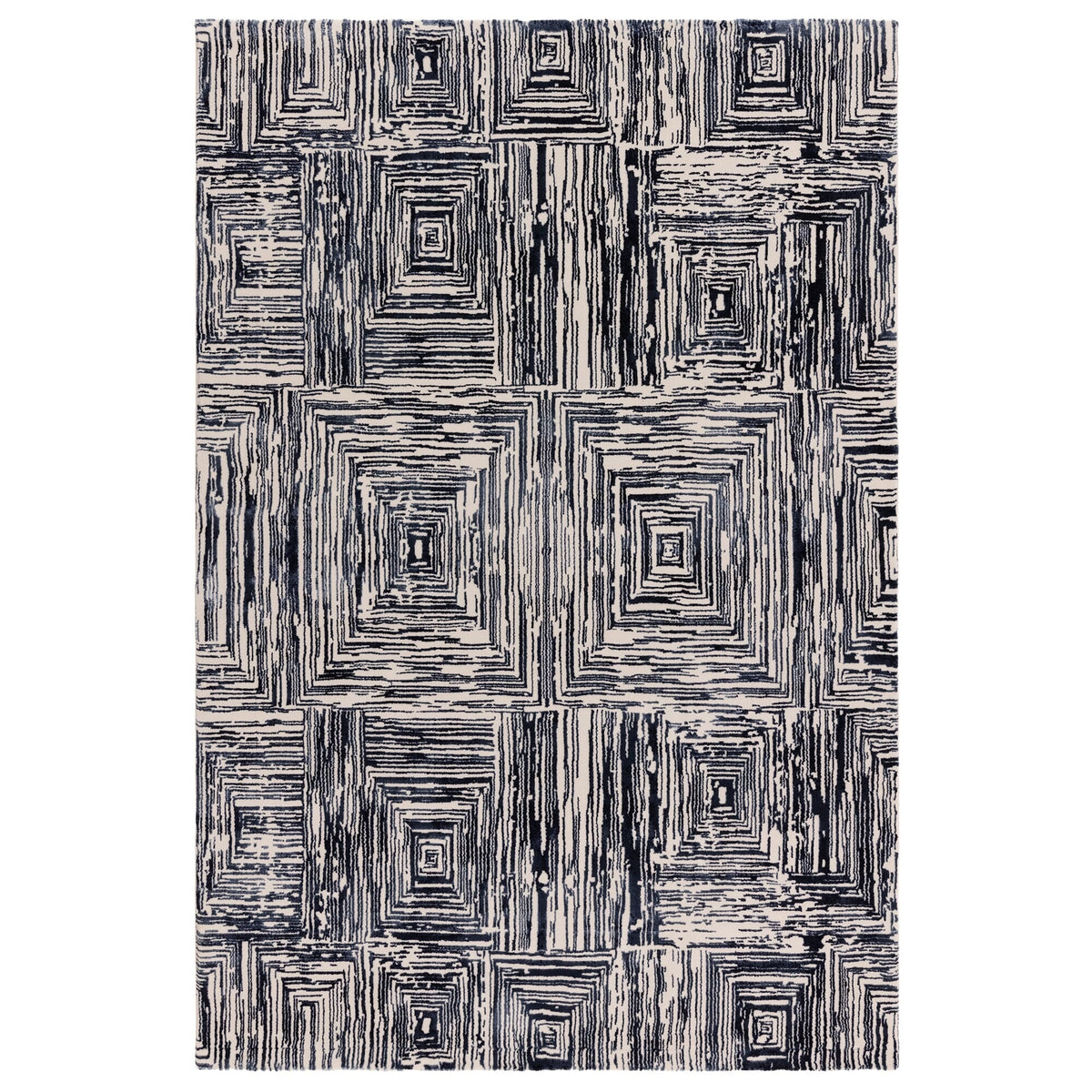 Kuza Portrait Navy rug
