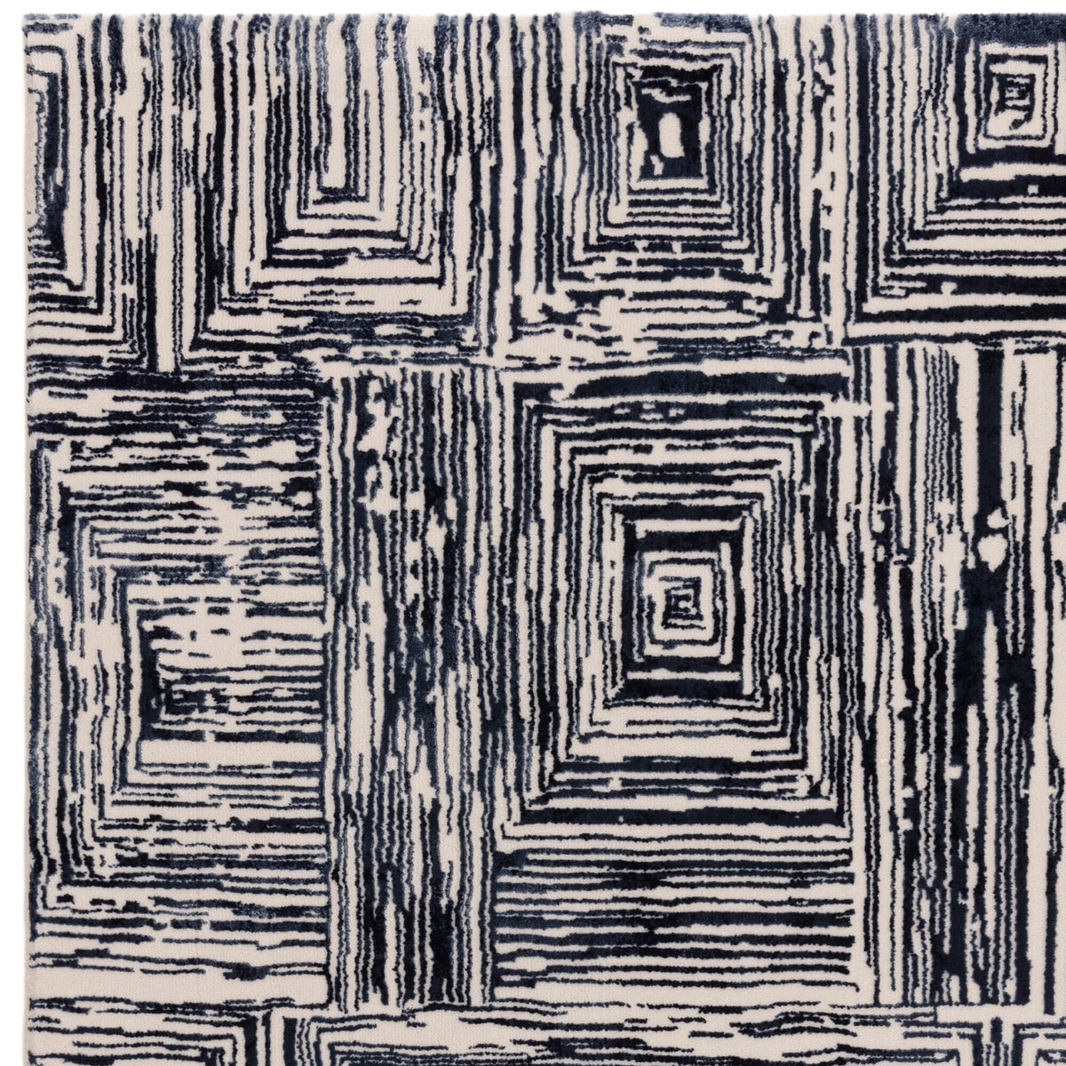 Kuza Portrait Navy rug
