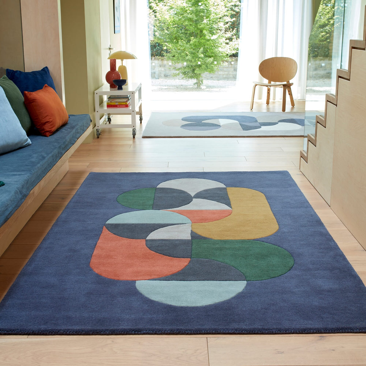 Matrix Statement Navy MAX91 rug