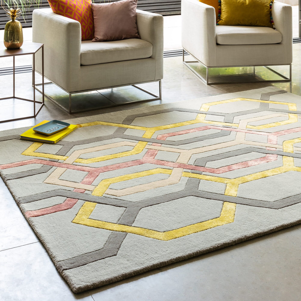 Matrix Hexagon Silver MAX67 rug