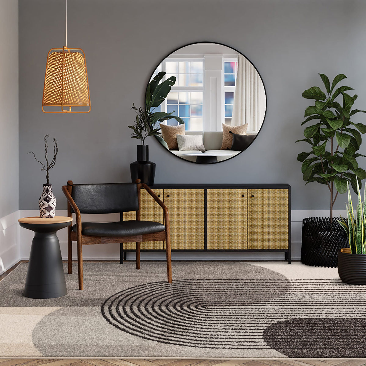 Muse MU14 Grey Retro rug