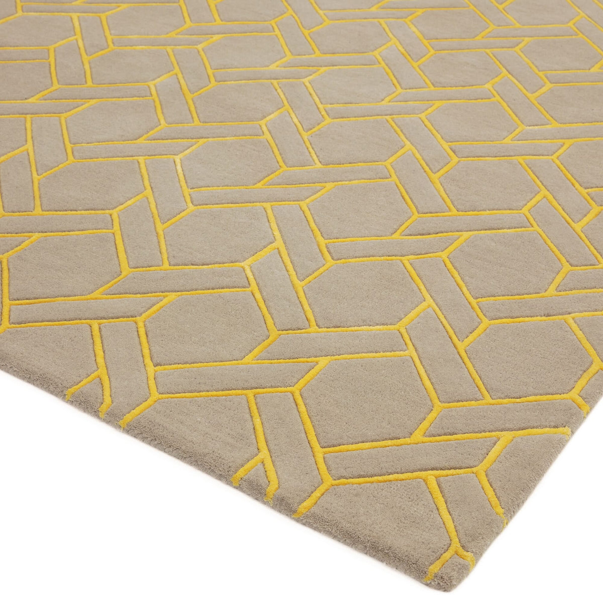 Nexus Fine Lines Silver Yellow rug