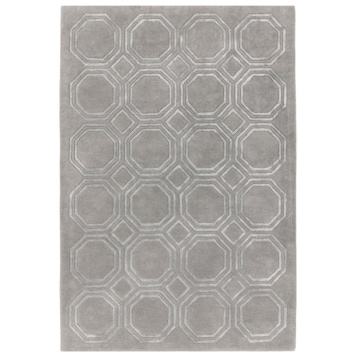Nexus Octagon Silver rug